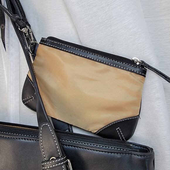 Franklin Covey Laptop Work Business Briefcase Tote Bag Purse Olive Black Nylon - Picture 3 of 12